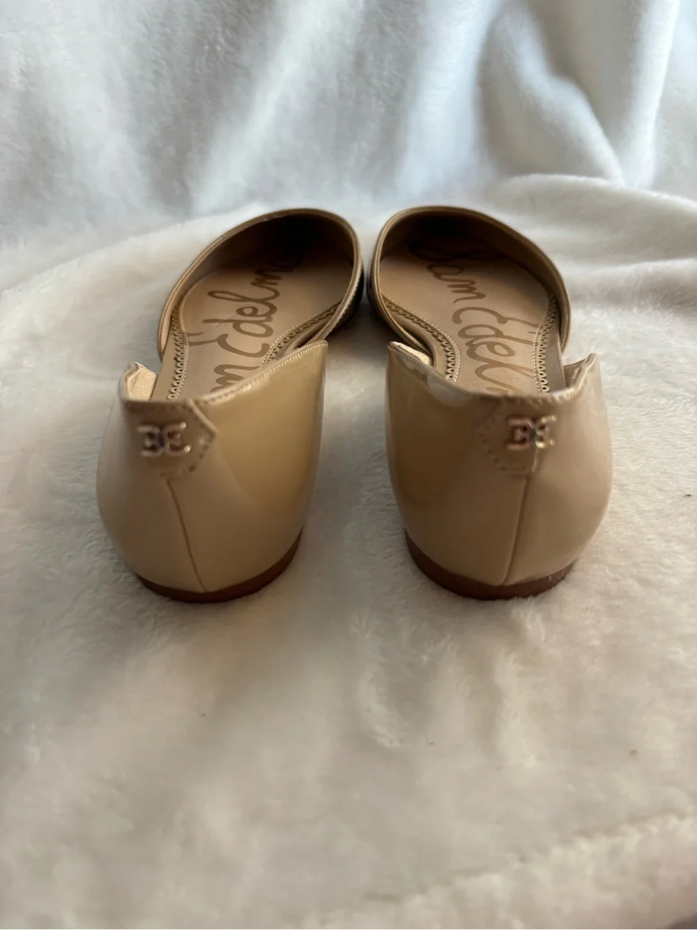 Sam Edelman Rodney d’Orsay Patent Flat in Nude Size 7M
